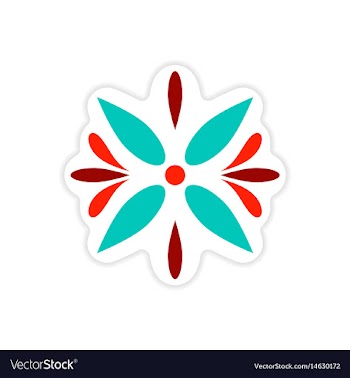 Stylish paper sticker on white background arabic vector image