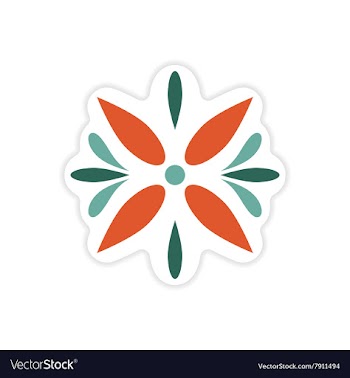 Stylish paper sticker on white background Arabic vector image