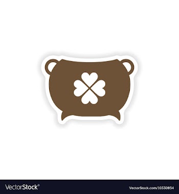 Stylish paper sticker on white background bowler vector image