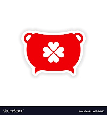 Stylish paper sticker on white background bowler vector image