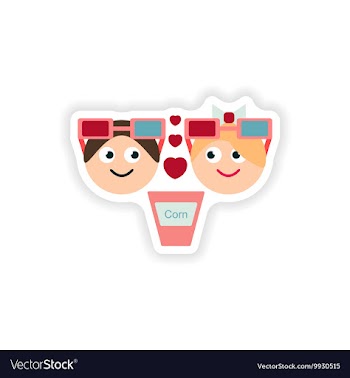 Stylish paper sticker on white background boy and vector image