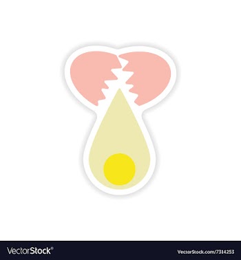 Stylish paper sticker on white background broken vector image
