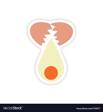 Stylish paper sticker on white background broken vector image