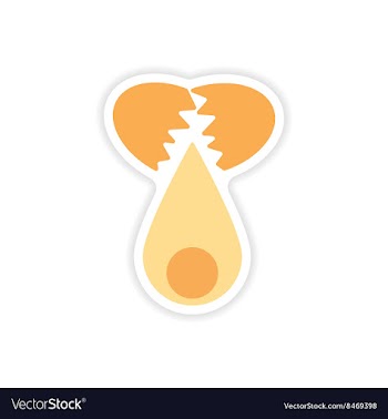 Stylish paper sticker on white background broken vector image