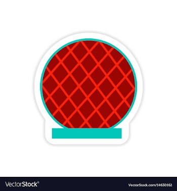 Stylish paper sticker on white background building vector image