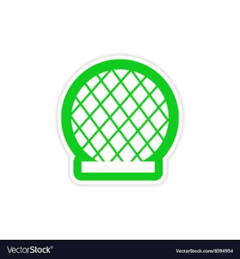 Stylish paper sticker on white background Building vector image