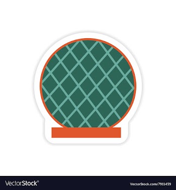 Stylish paper sticker on white background Building vector image