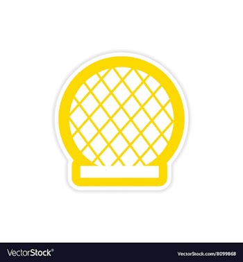Stylish paper sticker on white background Building vector image