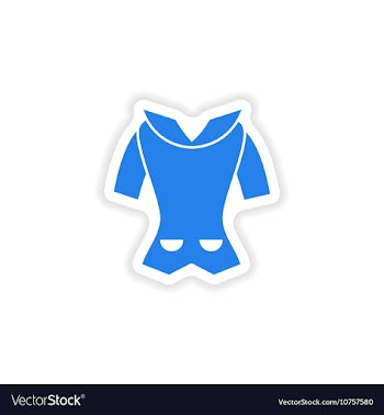 Stylish paper sticker on white background cardigan vector image