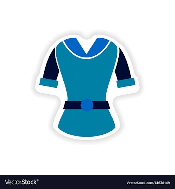 Stylish paper sticker on white background cardigan vector image