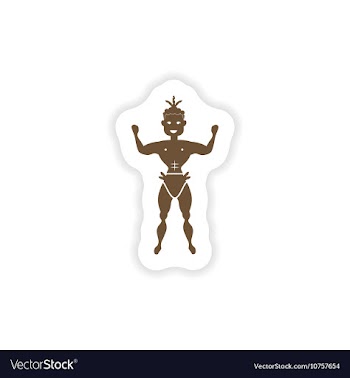 Stylish paper sticker on white background carnival vector image