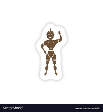 Stylish paper sticker on white background carnival vector image