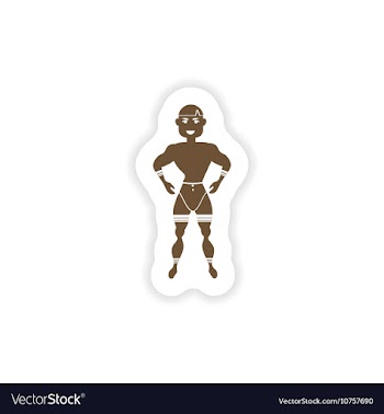 Stylish paper sticker on white background carnival vector image