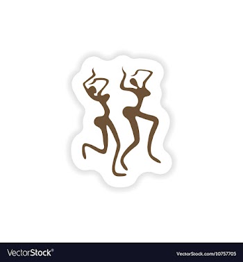 Stylish paper sticker on white background carnival vector image