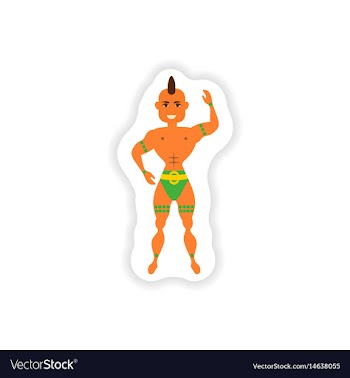 Stylish paper sticker on white background carnival vector image