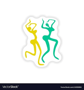 Stylish paper sticker on white background carnival vector image