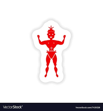 Stylish paper sticker on white background carnival vector image