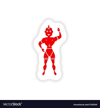 Stylish paper sticker on white background carnival vector image