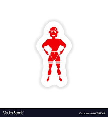 Stylish paper sticker on white background carnival vector image