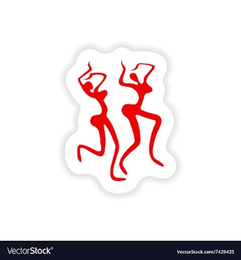 Stylish paper sticker on white background carnival vector image
