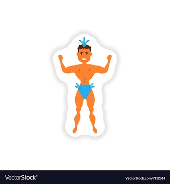 Stylish paper sticker on white background carnival vector image