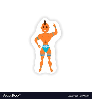 Stylish paper sticker on white background carnival vector image