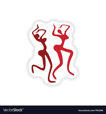 Stylish paper sticker on white background carnival vector image