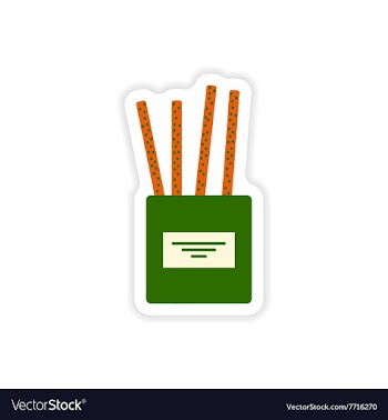 Stylish paper sticker on white background cheese vector image