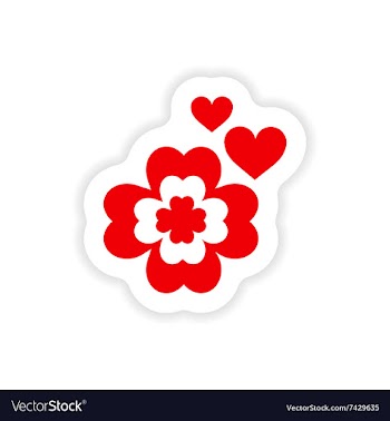 Stylish paper sticker on white background clover vector image