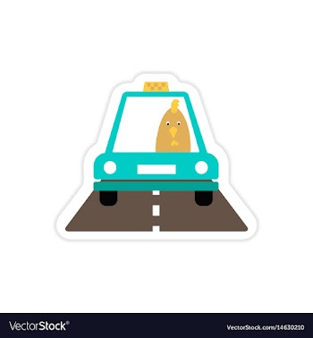Stylish paper sticker on white background cock vector image