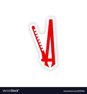 Stylish paper sticker on white background Curling vector image
