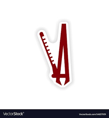 Stylish paper sticker on white background curling vector image
