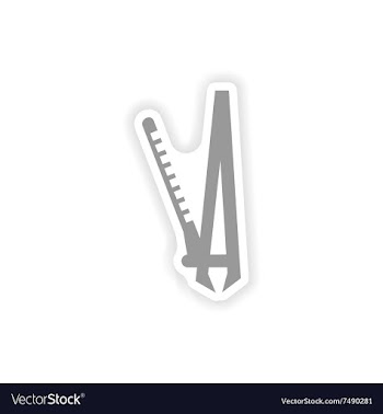 Stylish paper sticker on white background Curling vector image