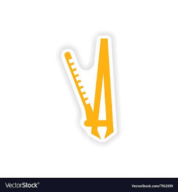 Stylish paper sticker on white background Curling vector image