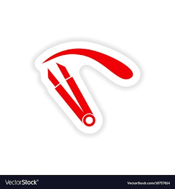 Stylish paper sticker on white background eyebrow vector image