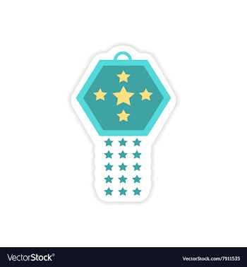 Stylish paper sticker on white background festive vector image
