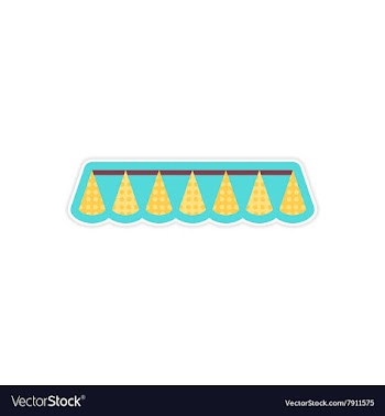 Stylish paper sticker on white background festive vector image