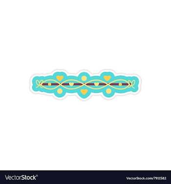 Stylish paper sticker on white background festive vector image