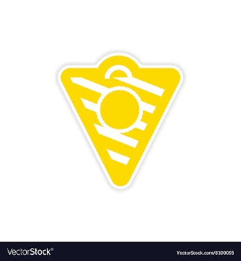 Stylish paper sticker on white background festive vector image