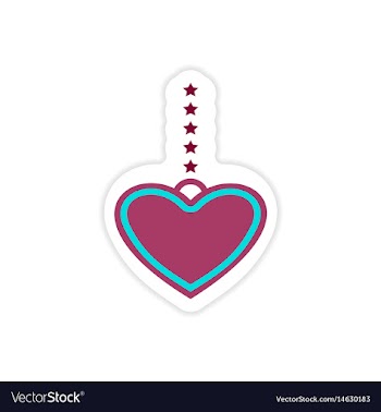 Stylish paper sticker on white background garland vector image