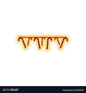 Stylish paper sticker on white background garland vector image