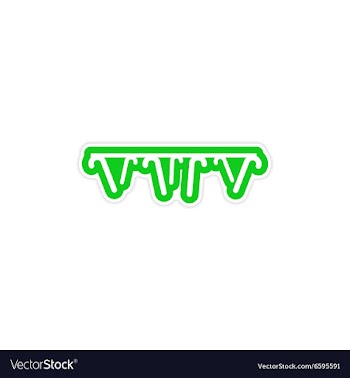 Stylish paper sticker on white background garland vector image