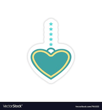 Stylish paper sticker on white background garland vector image