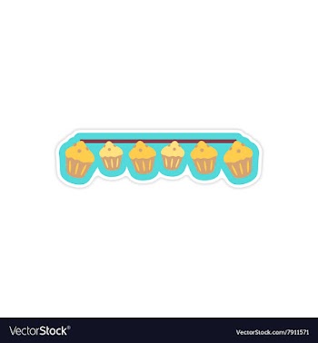 Stylish paper sticker on white background garland vector image