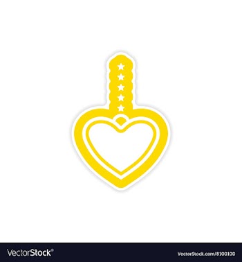 Stylish paper sticker on white background garland vector image
