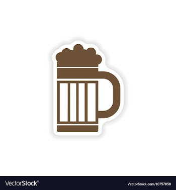 Stylish paper sticker on white background glass vector image