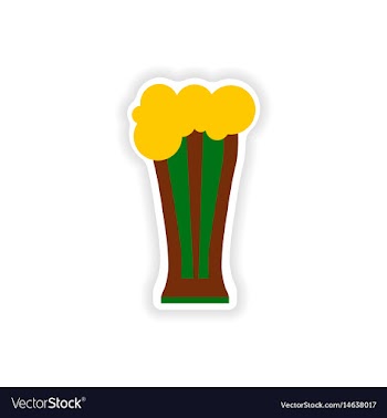 Stylish paper sticker on white background glass vector image