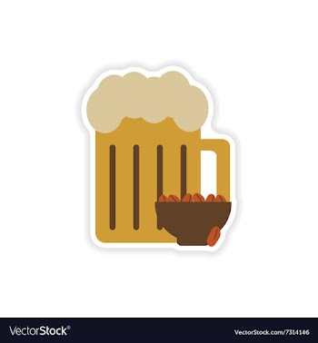 Stylish paper sticker on white background glass vector image