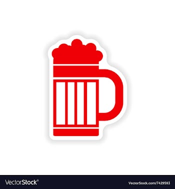 Stylish paper sticker on white background glass vector image