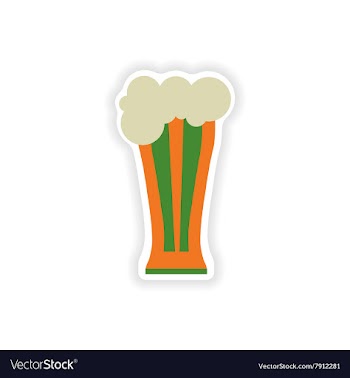 Stylish paper sticker on white background glass vector image